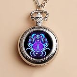 silberstempel krebs * Klassische Taschenuhr kann unbestreitbaren Stil und Geschmack zu Ihrem täglichen Leben und Mode hinzufügen