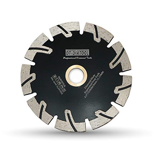 Dt-Diatool Diamond Blade 4-1/2 Inch For Granite Stone Concrete Marble Hot Pressed Cutting Disc With T-Protective Segment #TOP25