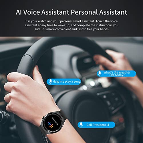 Multifunctional Talk Casual Smart Watch Rotation Button Bluetooth 4.0 Tft 1.28 Inch Full-Touch-Screen Metal Case Customize Interface Ip67 Waterproof Smart (Black) #TOP4