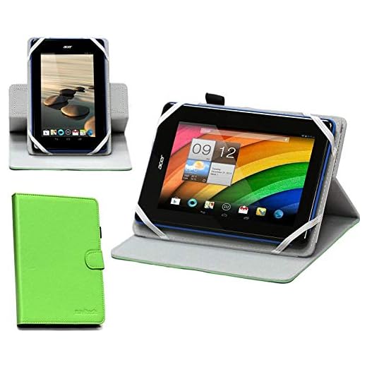 Navitech Grönt fuskläderfodral – kompatibel med Sony Xperia Z3 Tablet Compact
