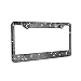 H C Hippo Creation 1 Pack Handcrafted Black Bling Crystal Premium Stainless Steel License Plate Frame