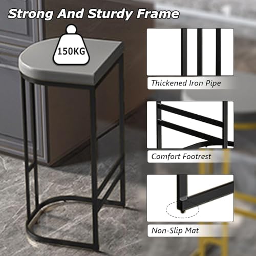 Tabouret de bar marron 75cm pour îlot de cuisine convivial - 6