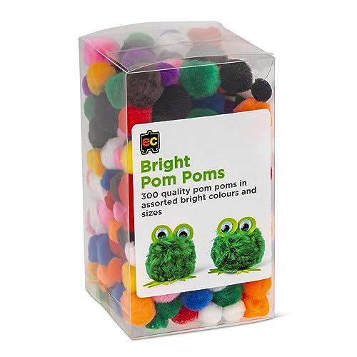 Pompons Brights Educational Colours : lot de 300 pièces colorées pour loisirs créatifs