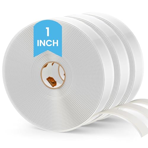 TAPEBEAR Butyl Tape 1 Inch x 30 Ft White, 1/8 in Thick Plumbers Putty Tape RV Sealant Tape Window Sealing Tape Leak Proof Double Sided Butyl Caulking Tape for Boat Sealing, EDPM, Automotive, 3Rolls