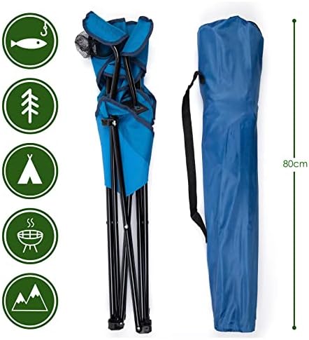 Folding Camping Chair for Adults and for Kids by just be - Lightweight Foldable Chair Suitable for Outdoors. Chairs for the Beach, Lawn, Camp, Fishing Trip and Garden