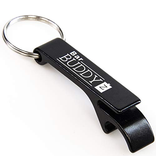 Keychain Bottle Opener - Bartender Bottle Opener - Best Aluminum Bottle / Can Opener - Compact, Versatile & Durable - Vibrant Colors - Premium Keyring Bottle Opener - Ergonomic Design Black #TOP30