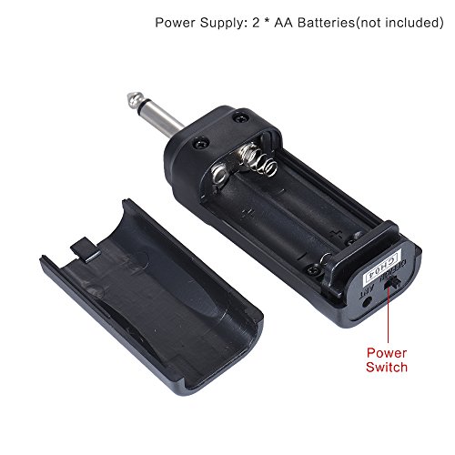 RuleaxAsi Sistema Receptor Transmissor de Áudio Sem Fio Portátil para Guitarra Elétrica Baixo Violin