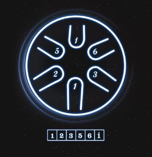 Regen Trommel für Außengarten,Mini Chakra Trommel für Regen im Freien, Trommel Regen Chime wasserdichte Chakra Trommel 3 Zoll 6 Noten (Silbrig)