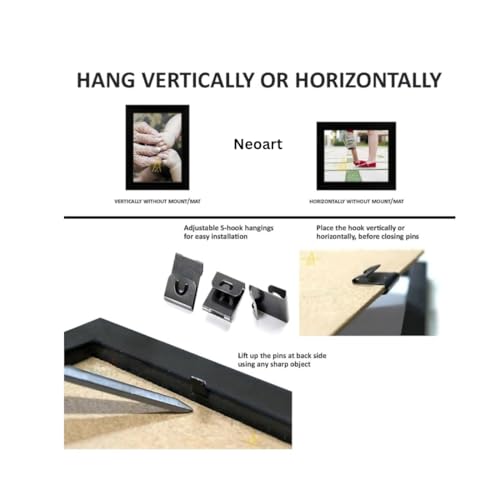 Image of Modern Photo Frame, Black Wood with Glass, 12x18 Inch, Wall Mountable, Rectangle Shape, Matte Black Finish, Contemporary Design for Home and Family Gatherings (4, 12X18)