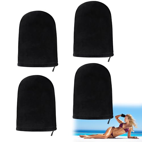 2 Pairs Tanning Mitt, Self Tanning Mitt Applicator, Double-Sided Applicator Glove Design Ultra Soft Self Tanner Mitt Applicator Lotion Applicators Self Tanning Glove for Your Back (Black)