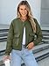 ANRABESS Women Cropped Bomber Jacket 2025 Fashion Casual Trendy Varsity Y2k Jackets Fall Outfits Army Green Large