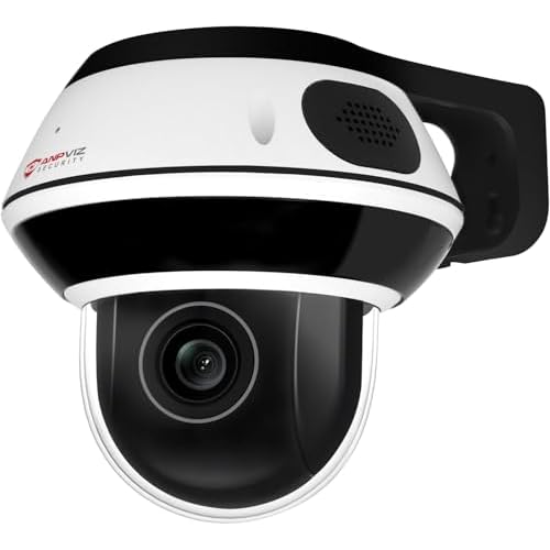 Anpviz UltraHD 4K 8MP PTZ POE IP Dome Camera Outdoor with 5X Optical Zoom | Two-Way Audio, Human Vehicle Detection, 512GB SD Slot, 100ft IR Night Vision, 350°pan & 90°tilt (U Series)