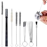 21 Pezzi Set di Pulizia per Pistole a Vernice, Spazzola ad Aria, Ago per la Pulizia Kit di Strumenti per la Pulizia dell