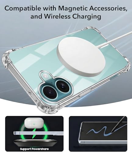Image of Jkobi Shockproof Crystal-Clear Back Cover for Apple iPhone 16 (Magsafe Wireless Support | Drop & Camera Protection | Hard Polycarbonate)