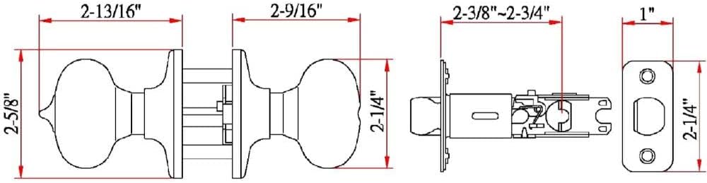 Design House 741314 Cambridge Universal 6-Way Privacy Bed and Bath Door Knob Satin Nickel