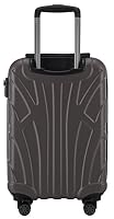 SUITLINE Handgepäck Hartschalen-Koffer Koffer Trolley Rollkoffer Reisekoffer, TSA, 55 cm, ca. 34 Liter, 100% ABS Matt, Titan, 55 cm Handgepäck, S20-8801M-T – Ansicht 3