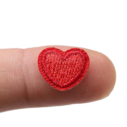 50pcs Red Heart Cute Micro Love Love Heart Embroidery Decal