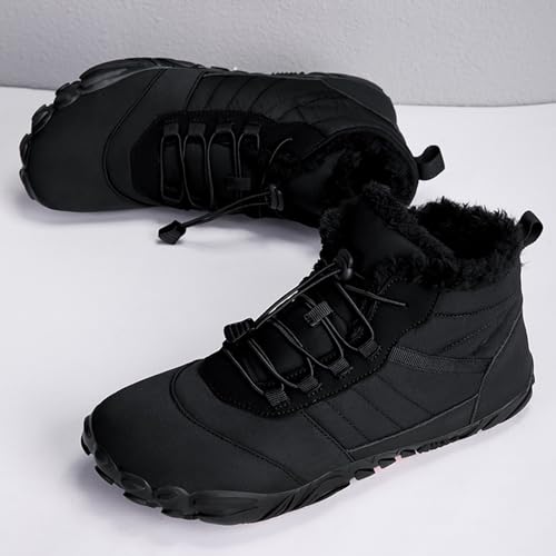 Womens Barefoot Boots Winter Non-Slip Mens Hiking Boots Waterproof Non-Slip With Plush Fleece Lining, Wide Toe Shoes4