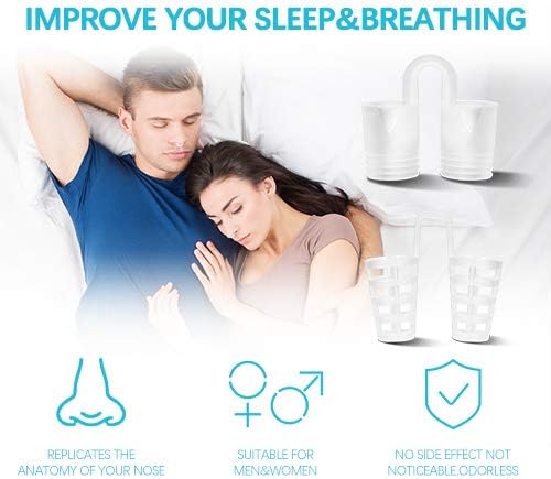 8PCS Profession Anti Snoring Devices,Snoring Solution, Snoring Nasal Dilators, Nose Vents to Comfortable & Effective Stop Snoring,Sleep Aid Mute, Can reused, for Adult & Kids