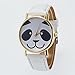 Puparlo 14Couleur Jolie bébé Panda Panda Panda Visage Bande dessinée Montre-Bracelet Femme, Montre Bracelet Enfant Goys Garçons, Panda Cadeaux pour Filles (Color : White)