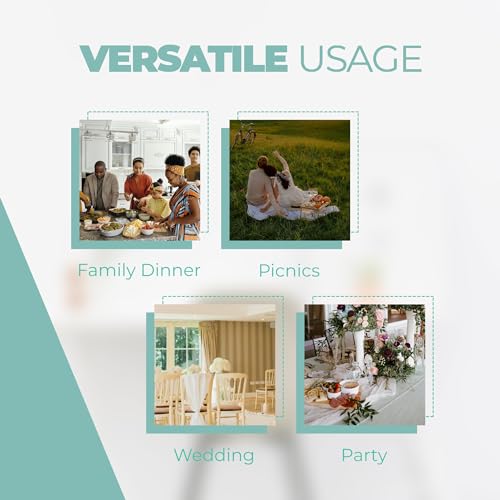 Waterproof Round Tablecloth for Round Dining Table, Decorative Rustic Soft Wipeable Table Cloths Cover Indoor Outdoor Use for Holiday,Wedding, Kitchen (70 Inch,Round (4-6 Seats),Aqua)