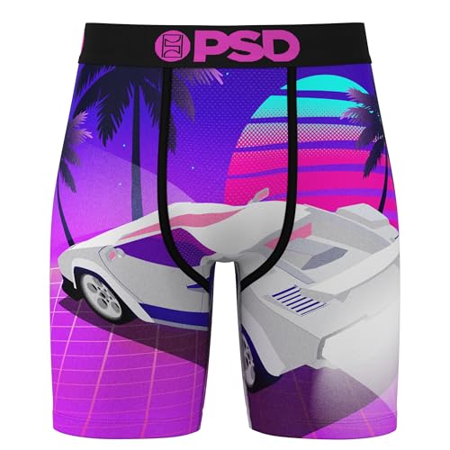PSD Men's Racing Print Boxer Briefs - 7 Inch Inseam Breathable and Supportive Men's Underwear with Moisture-Wicking Fabric2