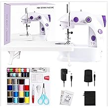Mini Sewing Machine With Extension Table And Sewing Kit, Sewing Machines For Beginners And Kids, Portable Cutter Light Foot Pedal,Mini Household Sewing Machine