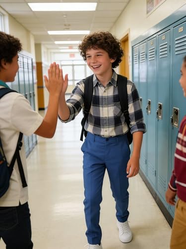 Image of Boys' Dress Pants Kids Wedding Suit Pants Boys School Uniform Pants Trousers for Golf Play & Outdoor Adjust Waist