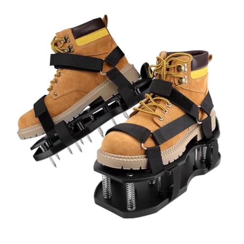 Go2Grow - Nagelschuhe mit Klettverschluss - und einfacher Reinigung Rasenlüfter Schuhe Nagelschuhe Vertikutierer für Rasen Aerifizierer für Rasen Mit Federboden Gartenarbeit Spike Schuhe