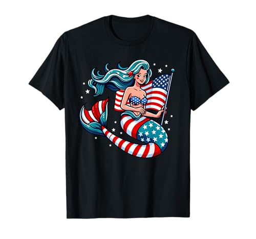 Adorable drapeau américain américain 4 juillet pour garçons et filles T-Shirt