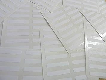 Small 30x5mm Rectangular Colour Code Stickers - Packs of 200 Coloured Rectangle Sticky Labels - 30 Colours Available White