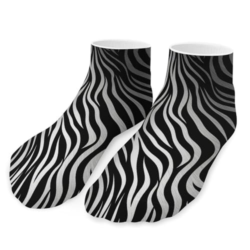 Zebra Print Socks Ankle Length Socks Casual Short Socks for Women Men Low Cut Sports Socks Running Socks No Show Socks Ankle Socks Athletic Socks Workout Socks