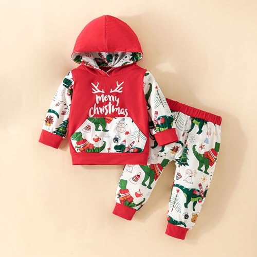 Roupa infantil de algodão macio quente gola redonda manga longa gola redonda dinossauro árvore de Na
