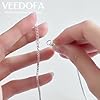 VEEDOFA 925 Sterling Silver Chains for Women Girls, Hypoallergenic Box Necklace Chain, Lightweight Long Necklaces for Women, 2mm Thin Sterling Silver Chains for Pendent, Jewellery for Gifts #5
