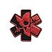 Produktbild Ohrong Medic Rubber Patch 3D PVC Emblem Tactical ACU EMS EMT MED Sanitäter Erste Hilfe Moral Schädel Militär Haken Verschlüsse Abzeichen für Tasche Rucksack Erste Hilfe Kit Tasche (schwarz-rot)