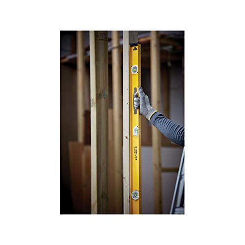 Nivel de aluminio STANLEY 120 cm con regla integrada y extremos protectores antichoque 6