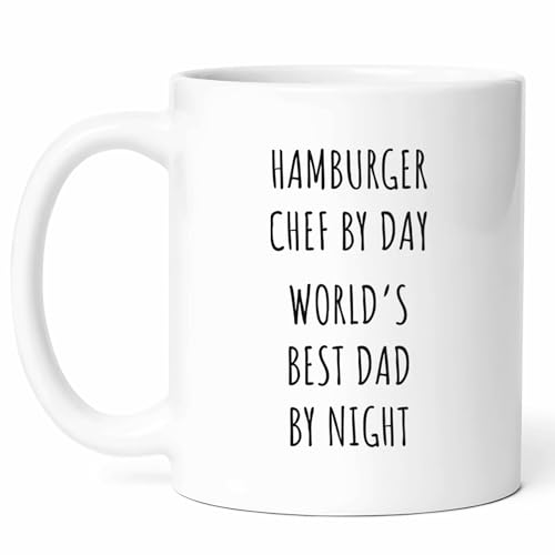 Hamburger Dad Chef Mug 11oz Ceramic Coffee Cup Gift