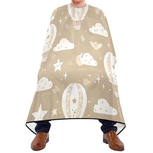 Kigai Cute Hot Air Balloon Hair Cutting Cape for Men & Women Waterproof Barber Cape Professional Hairdressing Salon Styling Apron with Adjustable Closure Snap
