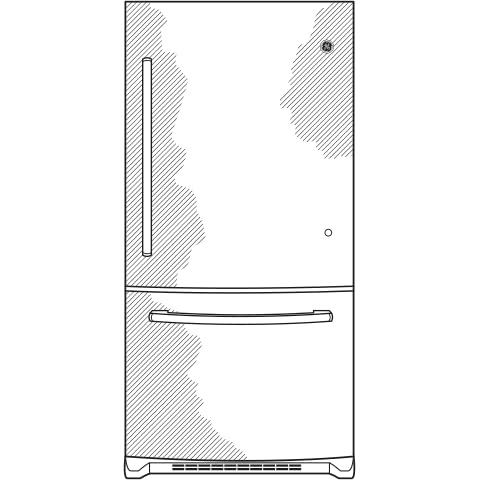 GE 21.0 Cu. Ft. Bottom Freezer Refrigerator In Fingerprint Resistant Stainless Steel, Standard Depth on Fridge.com - View 5