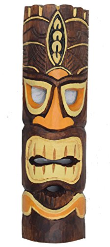 Interlifestyle Tiki - Maschera da parete in legno, 50 cm, stile hawaiano, decorazione da parete