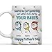 Joycye Dad Mug With Kids Names, Seems Like Just Yesterday We Were Chillin'in Your Balls, Fathers Day Mugs, Dad Gifts From Daughter Son, Fathers Day Presents, Funny Gifts For Daddy