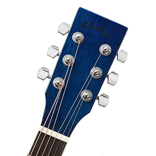 Ashthorpe Full-Size Dreadnought Cutaway Acoustic Electric Guitar Package with 10 Watt Amp - Blue - Thumbnail 4