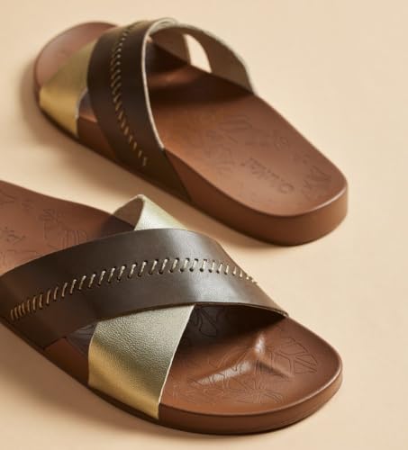 Image of OluKai Kipe'a Olu Women's Slide Sandal, Premium Leather, Relaxed & Dressy Design For Any Occasion, All-Day Comfort & Fit
