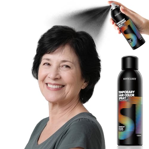 Spray de color temporal para cabello, negro 5 oz miniatura 1