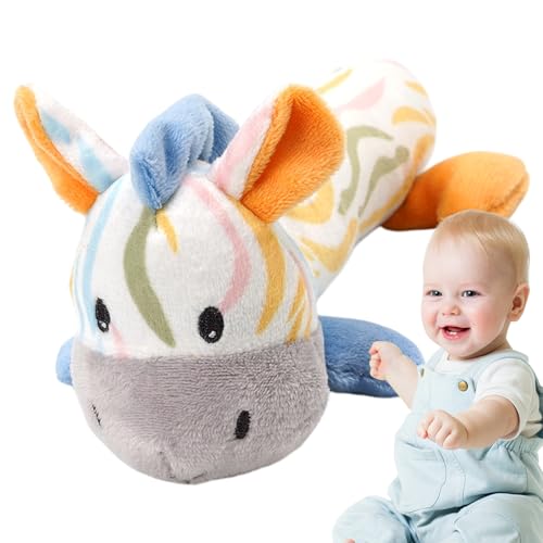 歯が生えるガラガラ、赤ちゃんガラガラのおもちゃ | 動物の漫画の手のガラガラ | 握手ハンドシェイクスティック人形、教育的な子供たちは0-1歳の赤ちゃんのための供給