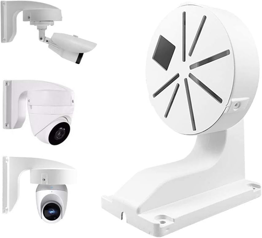 TERRIFI Security Camera Mount Bracket, ABS Indoor Outdoor Wall Mount L-Type Bracket for CCTV Security Dome IP Camera Mounting 2Pcs