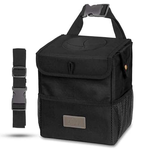 Creathing Car Trash Can | Touring Edition | Detachable Leak-Proof Liner & Odor-Sealing Lid -...