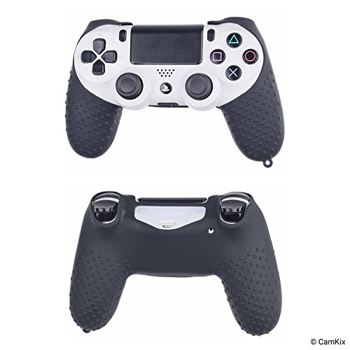 Support de téléphone et Silicone pour contrôleur PS4 - Idéal pour PS4 Remote Play/Jeu Mobile - Angle de Vision réglable - Ajustement Parfait - Confort et Prise Maximum