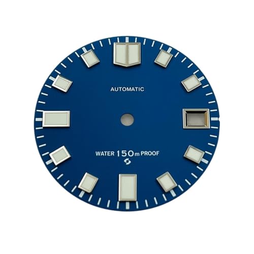 Hyuwdai 1個 直径 28.5mm S ロゴ 腕時計 ダイヤル グリーン 夜光ダイヤル 腕時計 アクセサリー NH35 NH36 4R 7S 自動巻きムーブメント用, 143, S dial