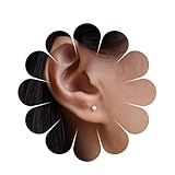 Aneneiceera Vintage Tiny Pearl Stud Earrings Silver Small Bead Earring Freshwater Pearl Earring Cute Mini Minimalist Earrings Jewelry for Women (Smaller)